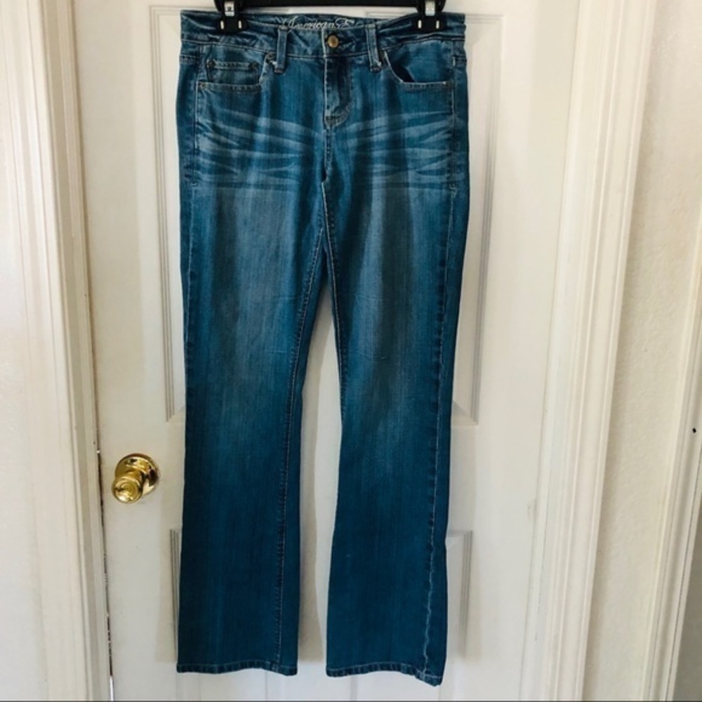 AMERICAN EAGLE true boots denim cotton stretch jeans size 4